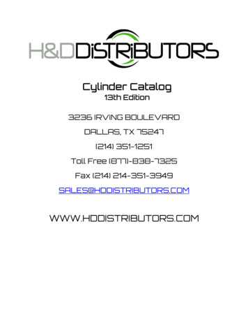 Cylinder Catalog - H&D Distributors