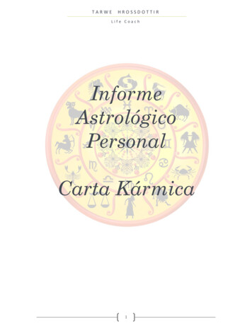 Informe Astrológico Personal Carta Kármica