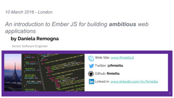 An Introduction To Ember JS For Building By Daniela .