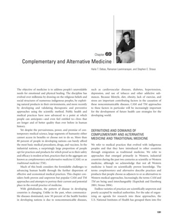 Complementary And Alternative Medicine