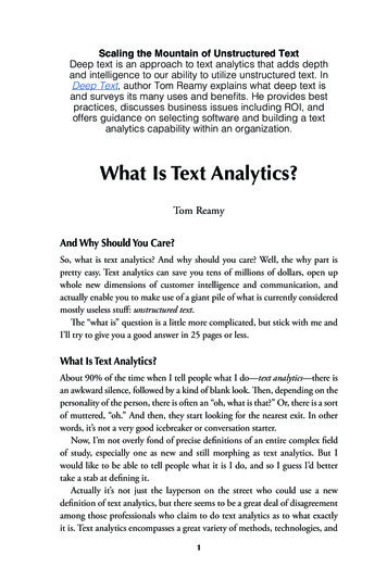 What Is Text Analytics? - Books, Directories, And .
