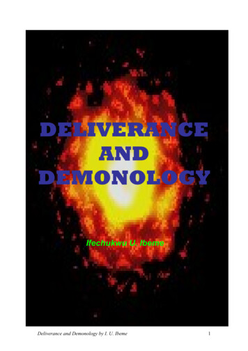 DELIVERANCE AND DEMONOLOGY - 6te 