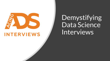Demystifying Data Science Interviews