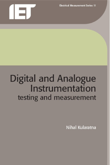 Digital And Analogue Instrumentation: Testing And Measurement