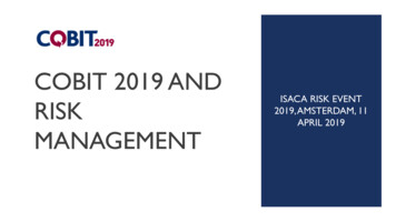 COBIT 2019 And Risk Management - ISACA