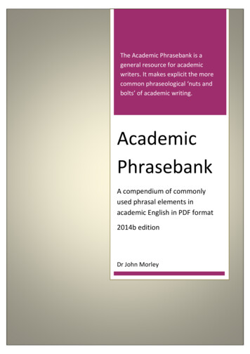 Academic Phrasebank - Tina-freyburg.eu