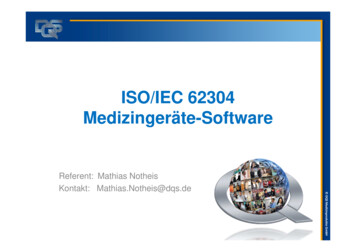 ISO/IEC 62304ISO/IEC 62304 Medizingeräteeräte .