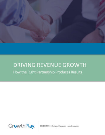 DRIVING REVENUE GROWTH
