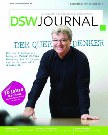 9. Studentenwerke.de Jahrgang Heft 1 März 2014 .