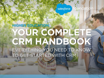 HIGHER EDUCATION: YOUR COMPLETE CRM HANDBOOK - 