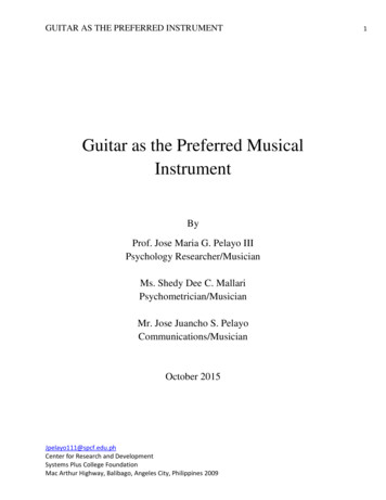 Guitar As The Preferred Musical Instrument