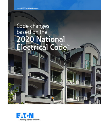 Code Changes Based On The 2020 National Electrical Code