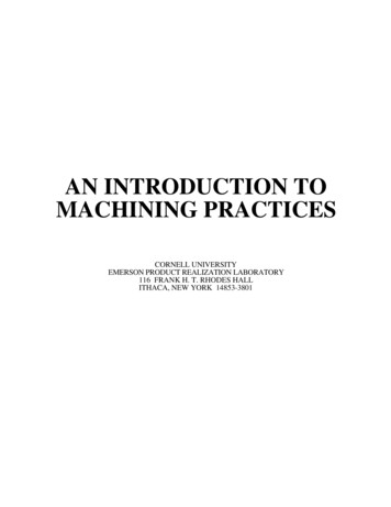 An Introduction To Machining Practices