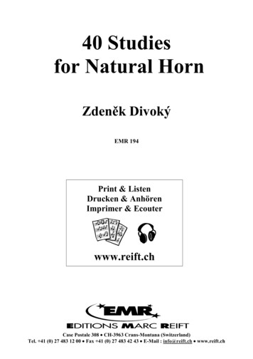 40 Studies For Natural Horn - Alle-noten.de