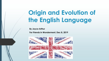 Origin And Evolution Of The English Language
