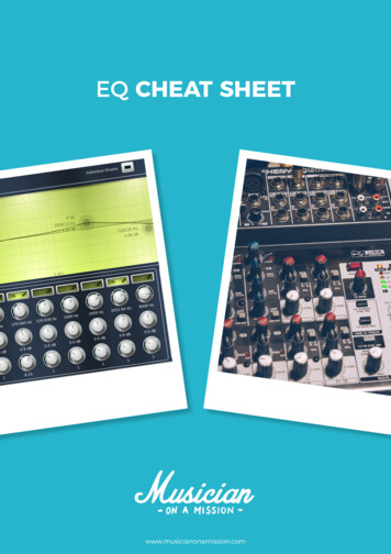 EQ CHEAT SHEET - Musician On A Mission