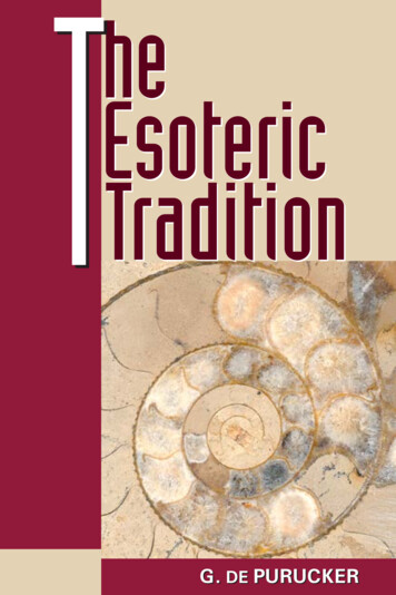 The Esoteric Tradition - Theosociety 
