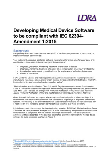 Developing Medical Device Software To Be Compliant With .