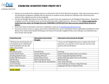 Exercise Substitution Print Out 1