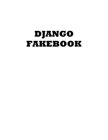 A DJANGO FAKEBOOK Cover - University Of Chicago