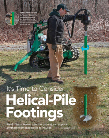 It’s Time To Consider Helical-Pile Footings