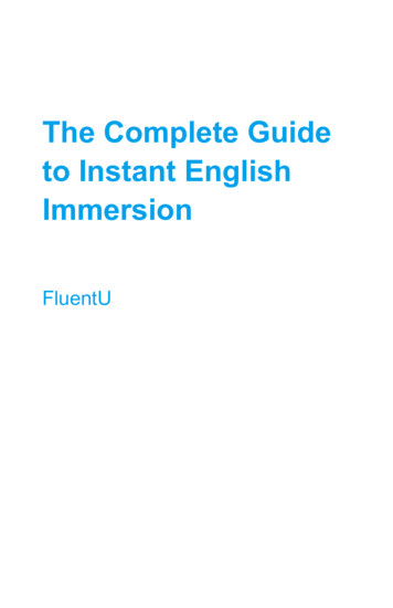 The Complete Guide To Instant English Immersion