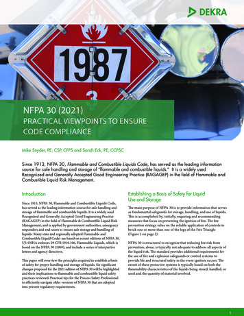 NFPA 30: Practical Viewpoints To Ensure Code Compliance