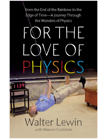 For The Love Of Physics - Weebly