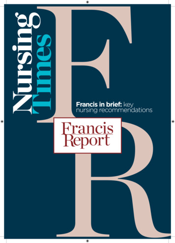 Francis In Brief: Key Nursing Recommendations