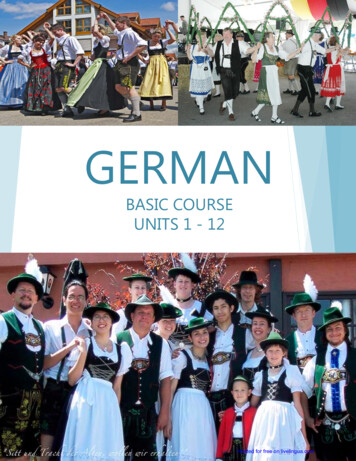FSI - German Basic Course - Volume 1 - Student Text