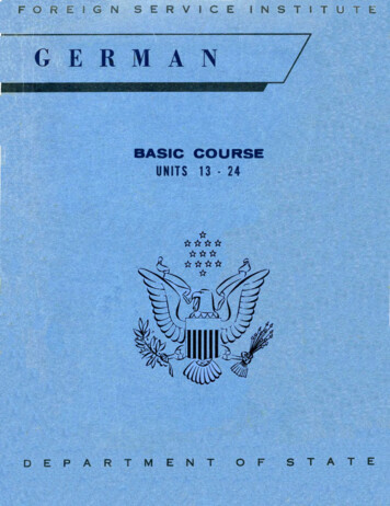 FSI - German Basic Course - Volume 2 - Student Text
