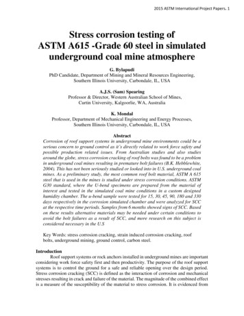 Stress Corrosion Testing Of ASTM A615 -Grade 60 Steel In .