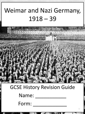 Weimar And Nazi Germany, 1918 – 39 Revision And Workbook