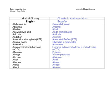 Medical Glossary Glosario De Términos Médicos