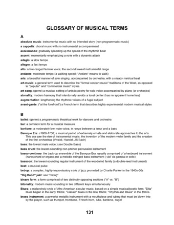 GLOSSARY OF MUSICAL TERMS - Wmich.edu