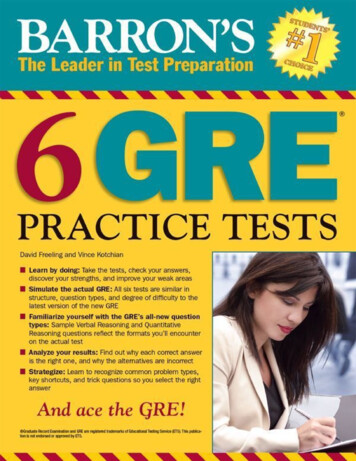 GRE 6 Practice Test - REGISTER GRE GMAT TOEFL SAT