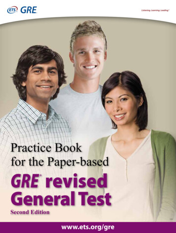 Practice Book For The Paper-based GRE Revised General Test