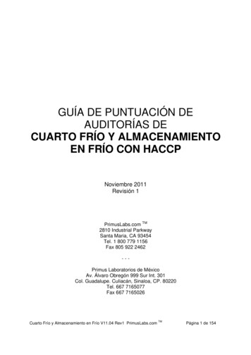Guía De Puntuacion Auditoria CuartroFrio Y .