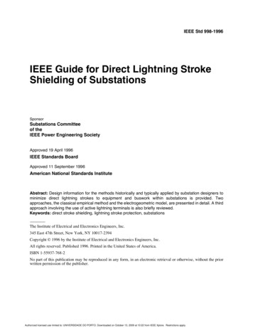 IEEE Std 998-1996, IEEE Guide For Direct Lightning Stroke .