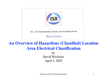 An Overview Of Hazardous (Classified) Location Area .