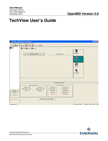 TechView User's Guide - Emerson