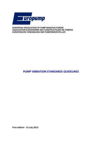 Pump Vibration International Standards - Europump