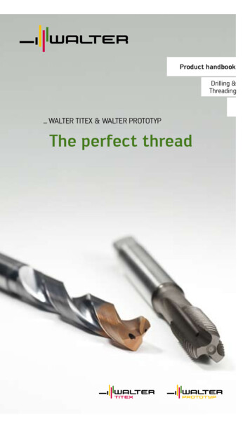 Product Handbook - Walter Titex & Walter Prototyp - The .