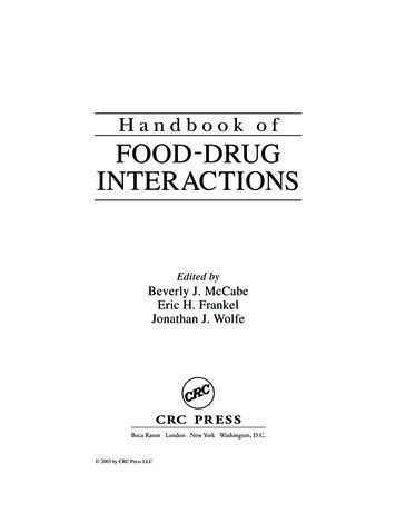 Handbook Of Food-Drug Interactions