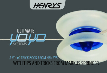 A YO-YO TRICK BOOK FROM HENRYS WITH TIPS AND TRICKS 
