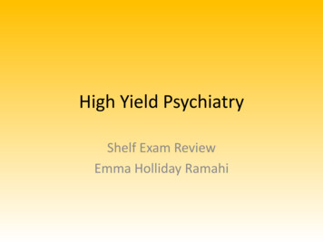 High Yield Psychiatry - WillpeachMD