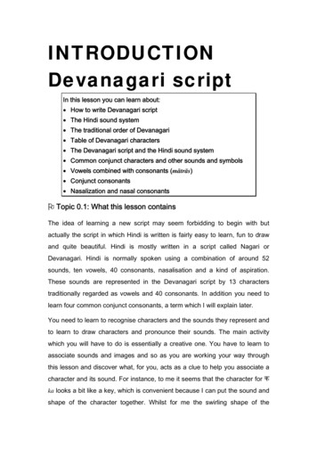 INTRODUCTION Devanagari Script - BodhgayaNews
