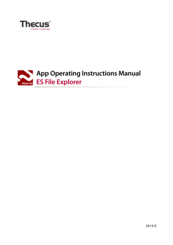 App Operating Instructions Manual ES File Explorer