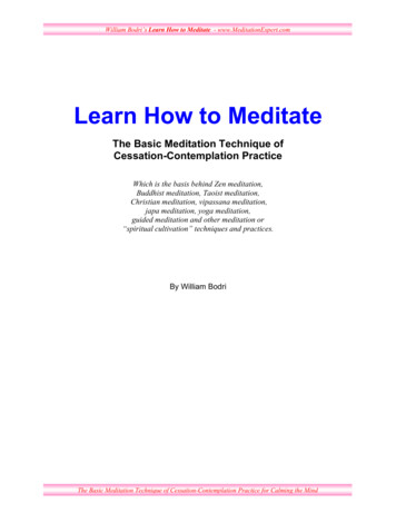 Learn How To Meditate - Meditation Techniques And Guided .