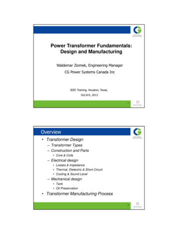 Power Transformer Fundamentals: Design And Manufacturing